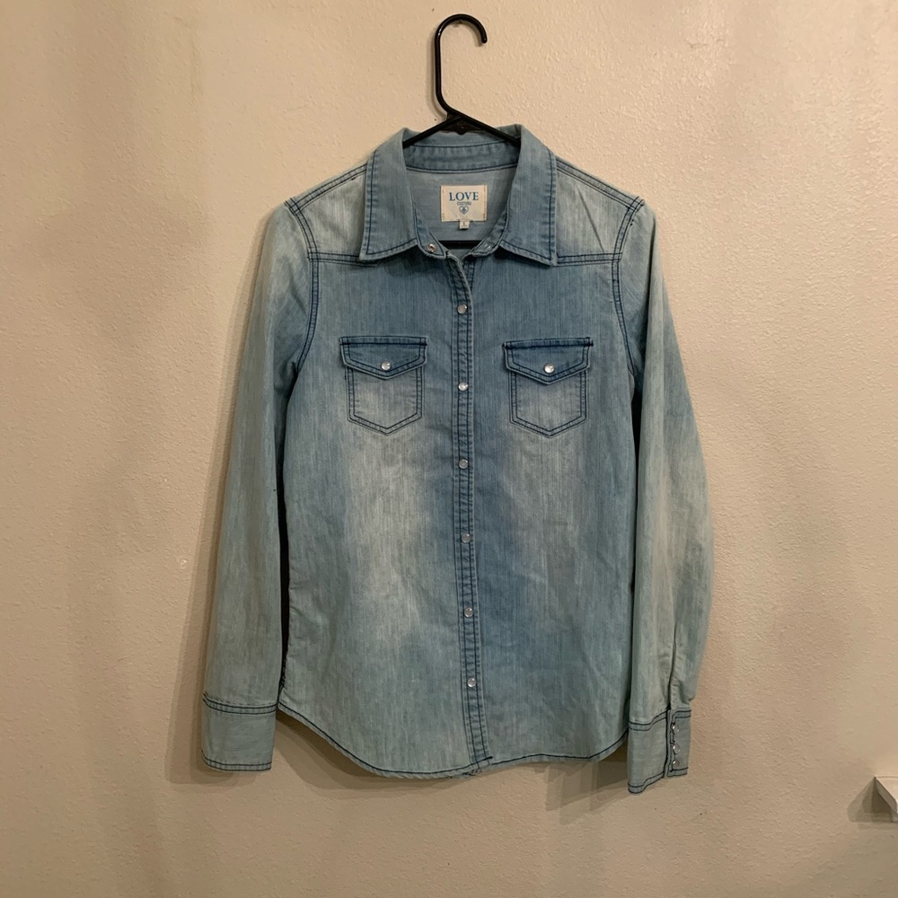 Jean button up